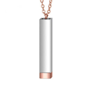 Adjustable 3D Pendant Necklace - Dual Engravings, 