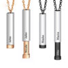Adjustable 3D Pendant Necklace - Dual Engravings, 