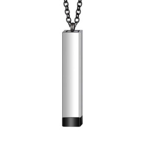 Adjustable 3D Pendant Necklace - Dual Engravings, 
