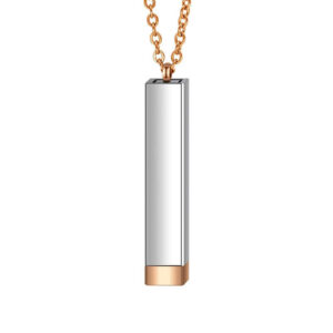 Adjustable 3D Pendant Necklace - Dual Engravings, 