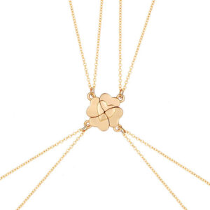 Four-Leaf Clover Heart Magnetic Necklace for Four 