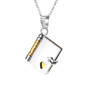 Personalized Book Locket Necklace with Customized 
