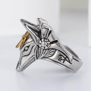 Self Defense Ring Retro Wolf Knuckle Ring for Men 